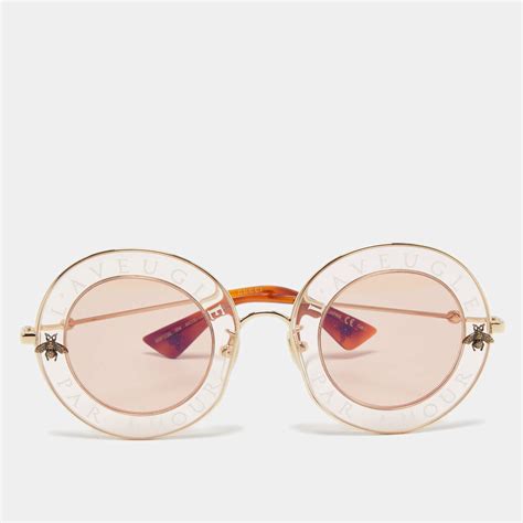 gucci pink glasses l'aveugle par amour|Round & Oval Sunglasses for Women .